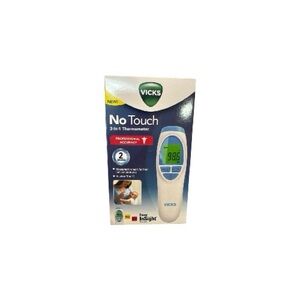 Vicks No Touch 3-in-1 Thermometer - White & Blue